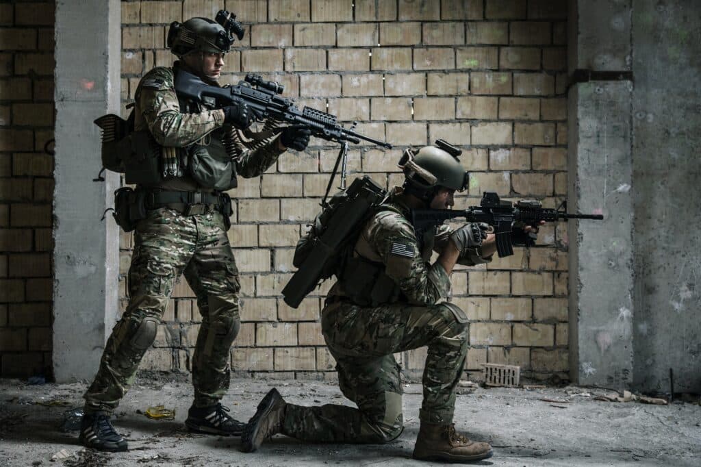 US Army Rangers on mission